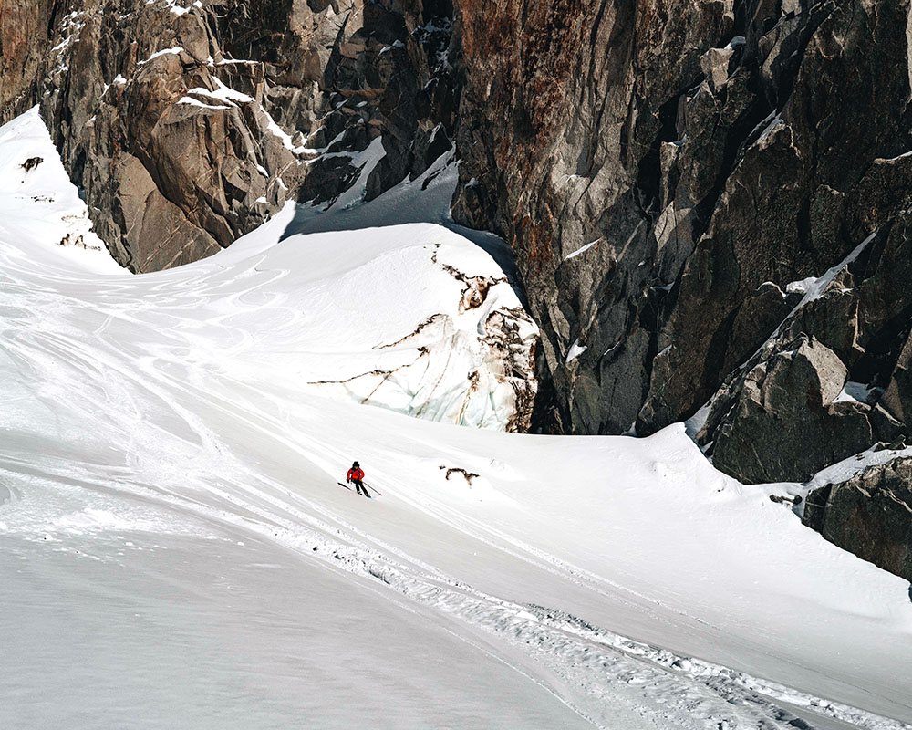 Off-piste behind Saulire, Courchevel